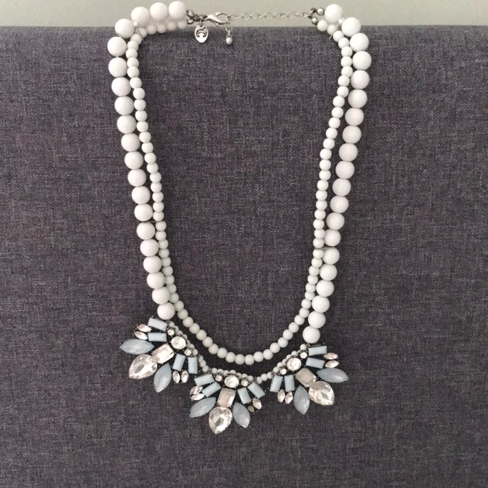 Mint and silver necklace
